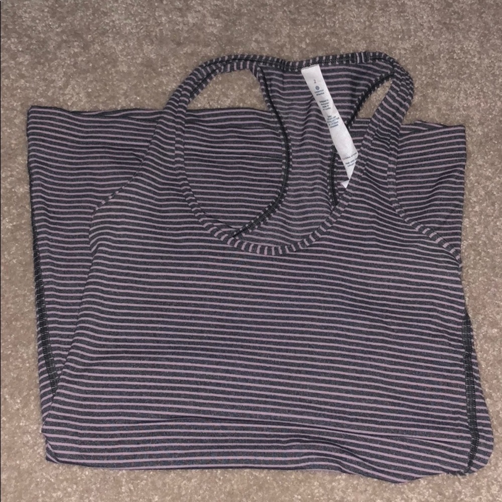 Lululemon Cool Racerback Size 2 Pink and Gray